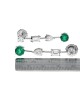 Columbian Emerald and Diamond Earring Drops in 18KW